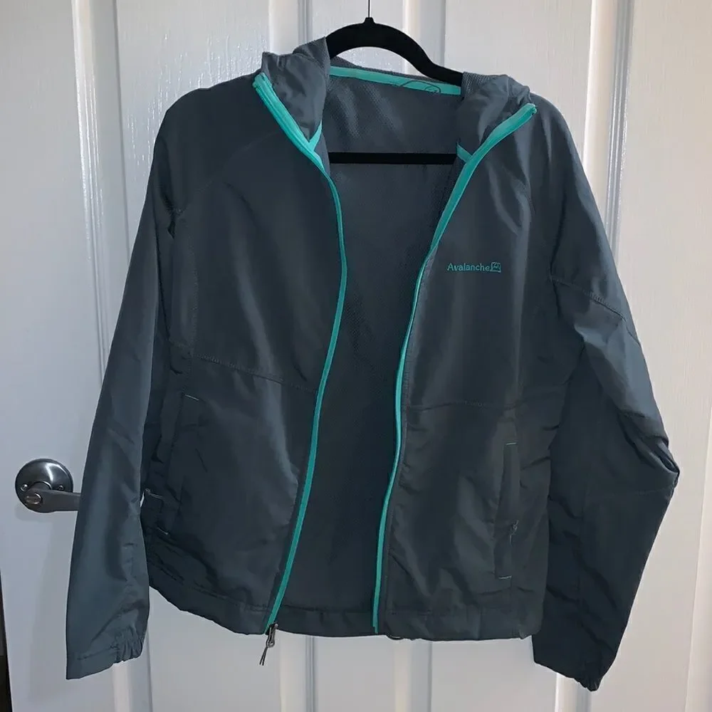 Avalanche Rain Jacket Grey and Teal